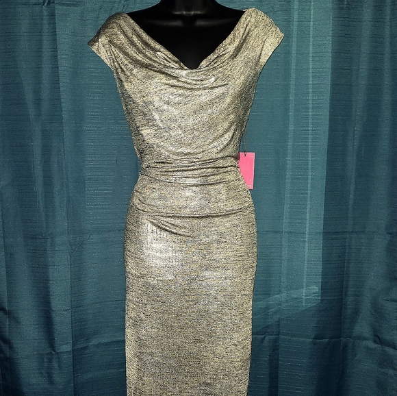 Vince Camuto Metallic Cocktail Dress - Picture 3 of 5